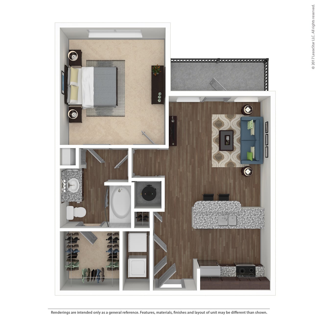 Floor plan layout diagram for 1A